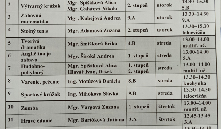 Záujmová činnosť