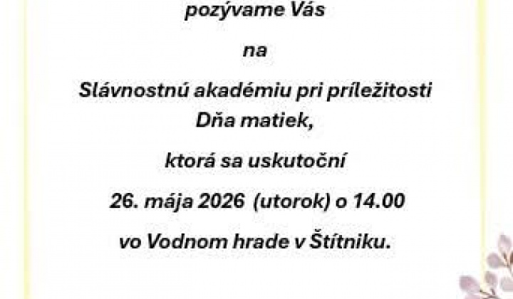 Aktuality / POZVÁNKA- 26.05.2026 Deň matiek - foto