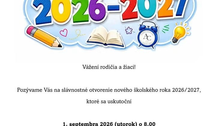 Aktuality / OZNAM - Slávnostné otvorenie školského roka 2026/2027 - foto